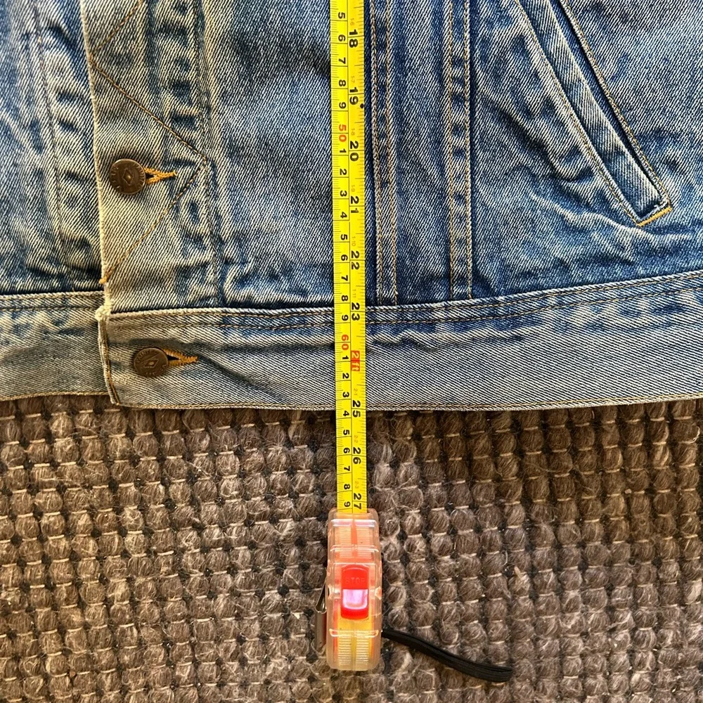 Vintage Faded & Distressed Denim Blue Jacket - Picture 9 of 12